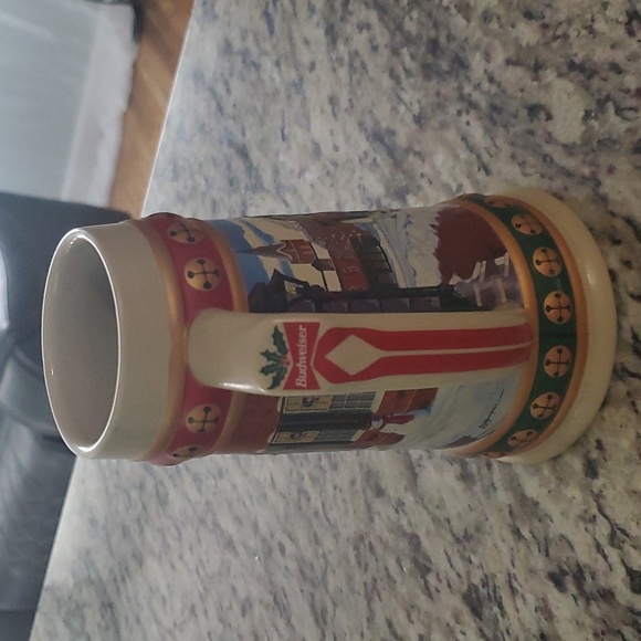 Rare Vintage 1993 Budweiser Holiday Stein Collection Hometown Holiday - Picture 4 of 5